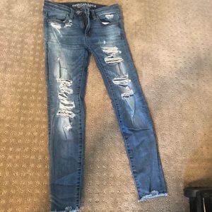 American Eagle Ripped Super Skinny Jeans
